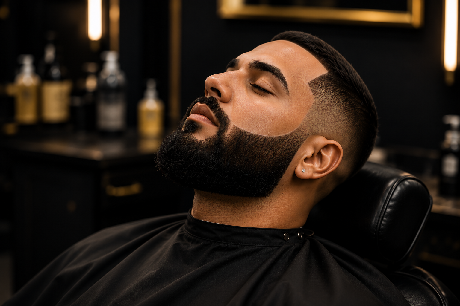 Detailed beard trim and lineup service
